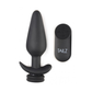 Interchangeable 10X Vibrating Silicone Anal Plug with Remote - Small