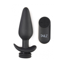 Lade das Bild in den Galerie-Viewer, Interchangeable 10X Vibrating Silicone Anal Plug with Remote - Small
