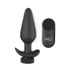 Interchangeable 10X Vibrating Silicone Anal Plug with Remote - Small Maus-Tec Interchangeable 10X Vibrating Silicone Anal Plug with Remote - Small Maus-Tec