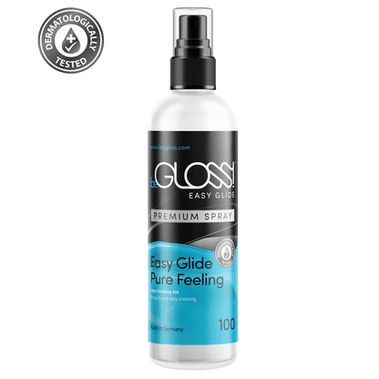 beGLOSS! Easy Glide Premium Spray - Latex Dressing Aid (Different tops avalible)
