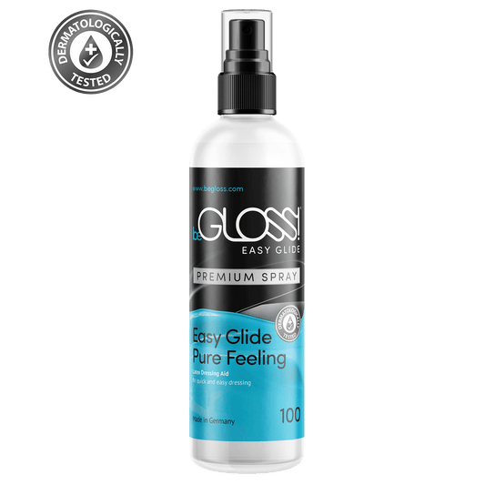 beGLOSS! Easy Glide Premium Spray - Latex Dressing Aid (Different tops avalible)