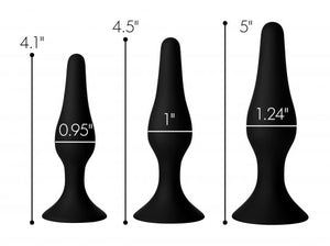 Triple Spire Tapered Silicone Anal Trainer Set