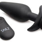 Interchangeable 10X Vibrating Silicone Anal Plug with Remote - Large