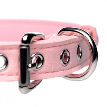Load image into Gallery viewer, Pink Kitty Cat Bell Collar - Pink/Silver
