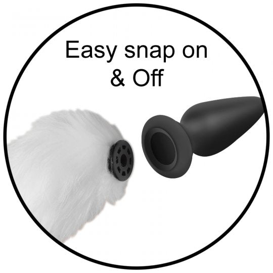 Interchangeable Fox Tail- Black or White