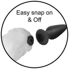 Load image into Gallery viewer, Interchangeable Fox Tail- Black or White

